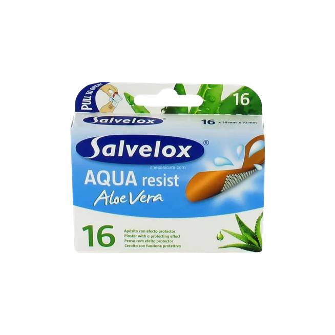 "Salvelox Aqua Resist Aloe Vera Adhesive Dressing" 16 vienetų