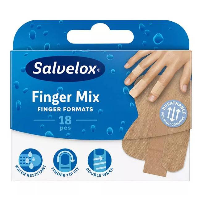 "Salvelox Finger Mix" pleistrai 18 vienetų