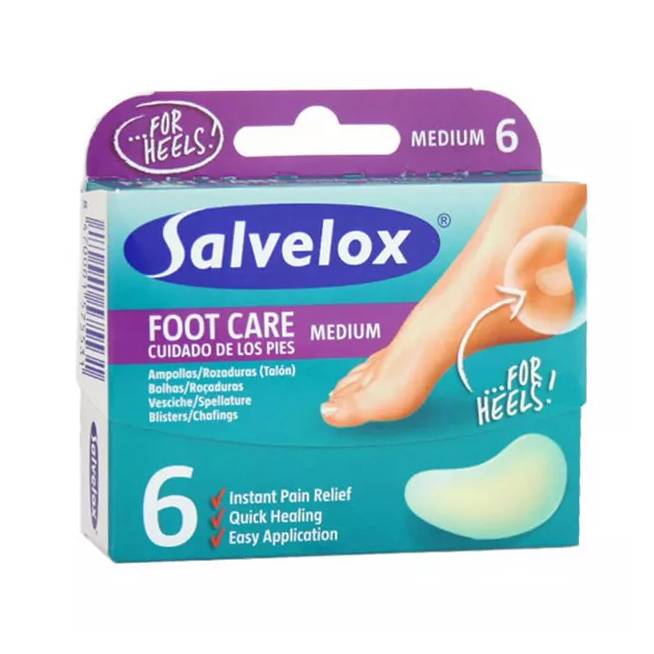 "Salvelox Foot Care Medium Blisters" 6 vienetai 40×61 mm