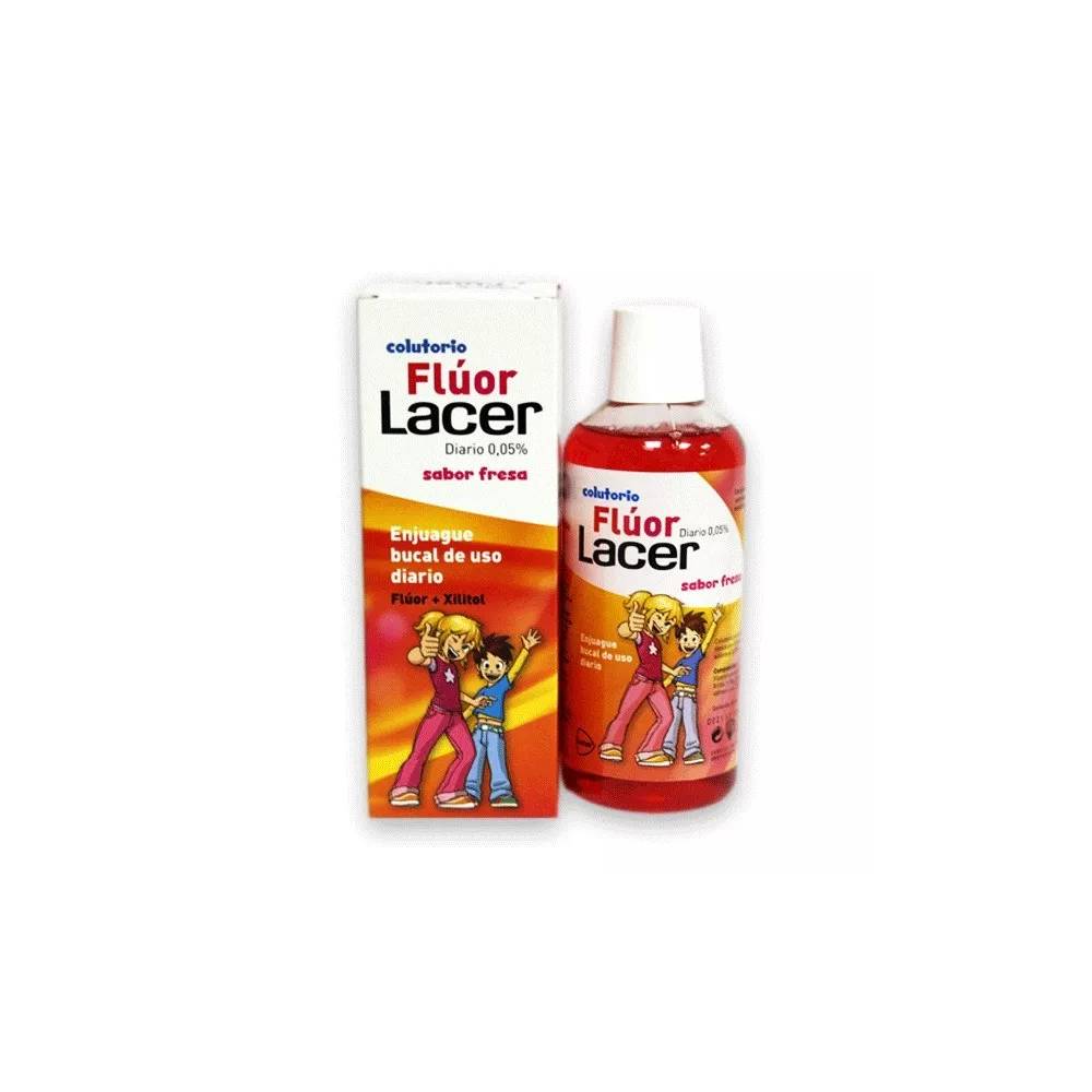 Lacer™ Fluoride 0,05 Strawberry burnos skalavimo skystis 500ml