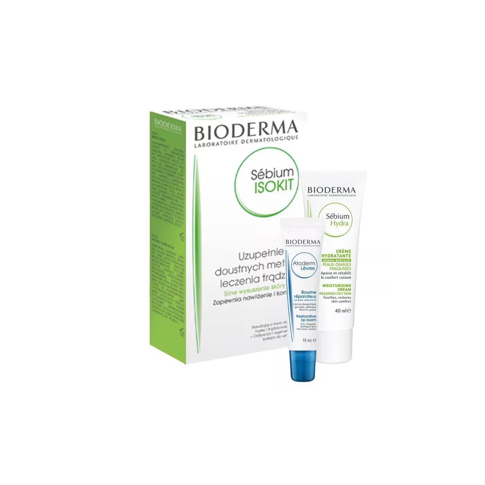 Bioderma Sebium Isokit kremas 40ml Lūpų balzamas 15ml