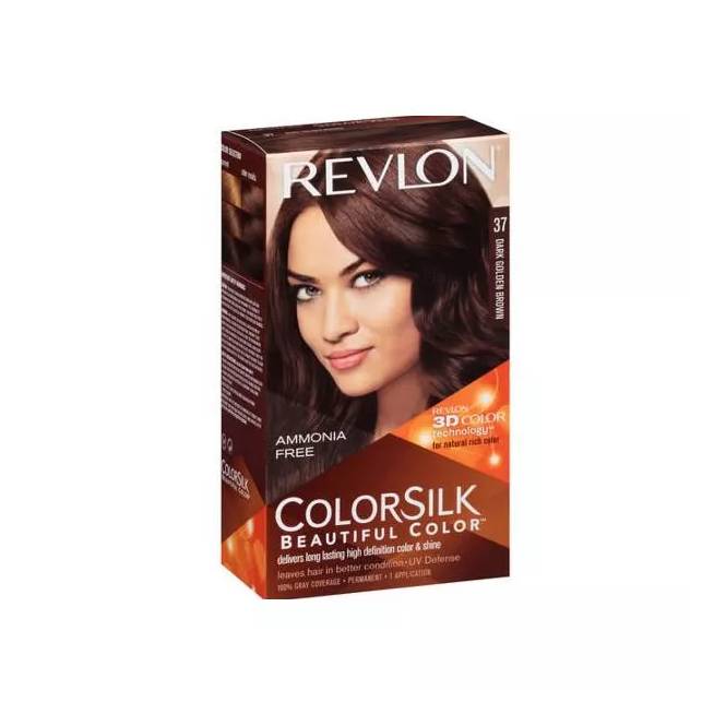 "Revlon Colorsilk" be amoniako 37 tamsiai auksinė ruda 