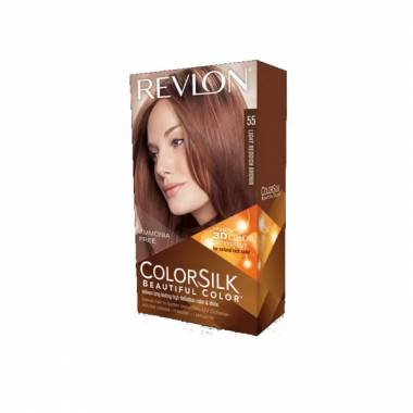 "Revlon Colorsilk" be amoniako 55 Šviesiai rausvai ruda 