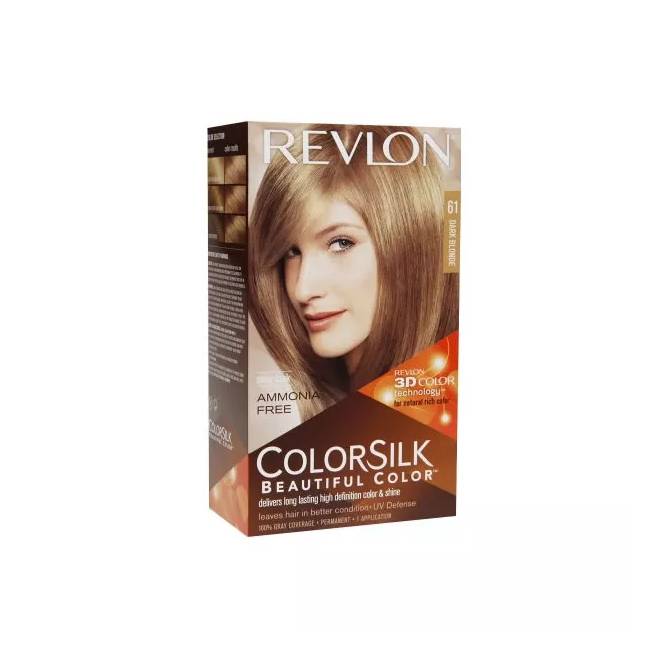 "Revlon Colorsilk" be amoniako 61 tamsiai šviesi spalva 