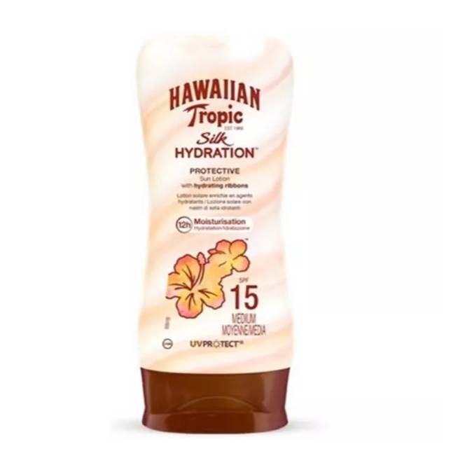 "Hawaiian Tropic" šilko drėkinamasis apsauginis losjonas nuo saulės Spf15 180ml 