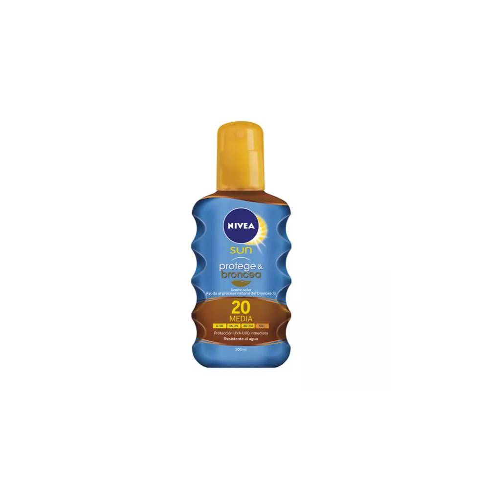 "Nivea Sun Protect And Bronze Tan Activating Protecting Protecting Oil Spf20 200ml 