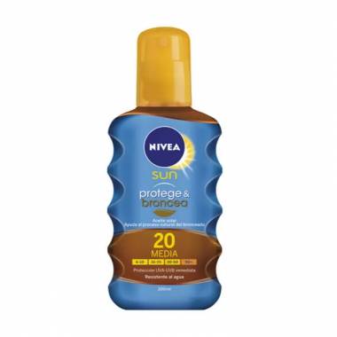 "Nivea Sun Protect And Bronze Tan Activating Protecting Protecting Oil Spf20 200ml 