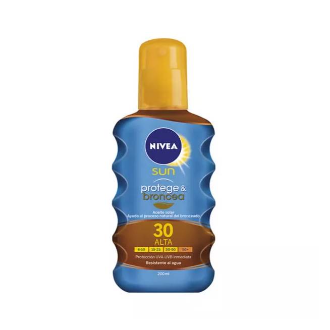 "Nivea Sun Protect And Bronze Tan Activating Protecting Protecting Oil Spf30 200ml 