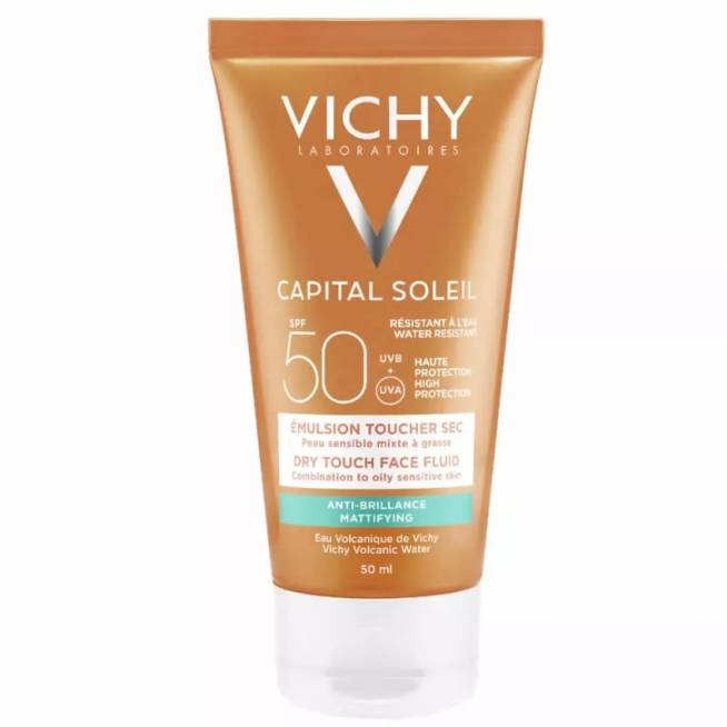 "Vichy Capital Soleil" matinis veido skystis Dry Touch Spf50 50ml