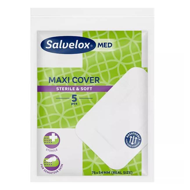 "Salvelox Maxi Cover" pleistrai 5, 76x54 mm