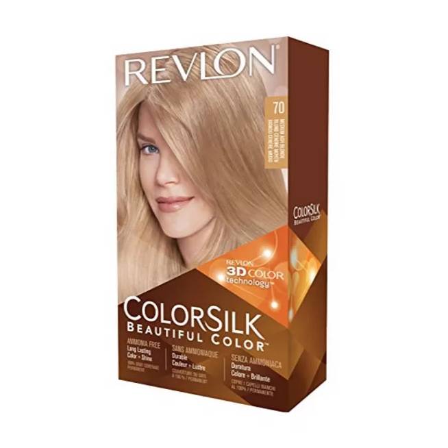 "Revlon Colorsilk" be amoniako 70 Vidutinio pelenų atspalvio blondinė 