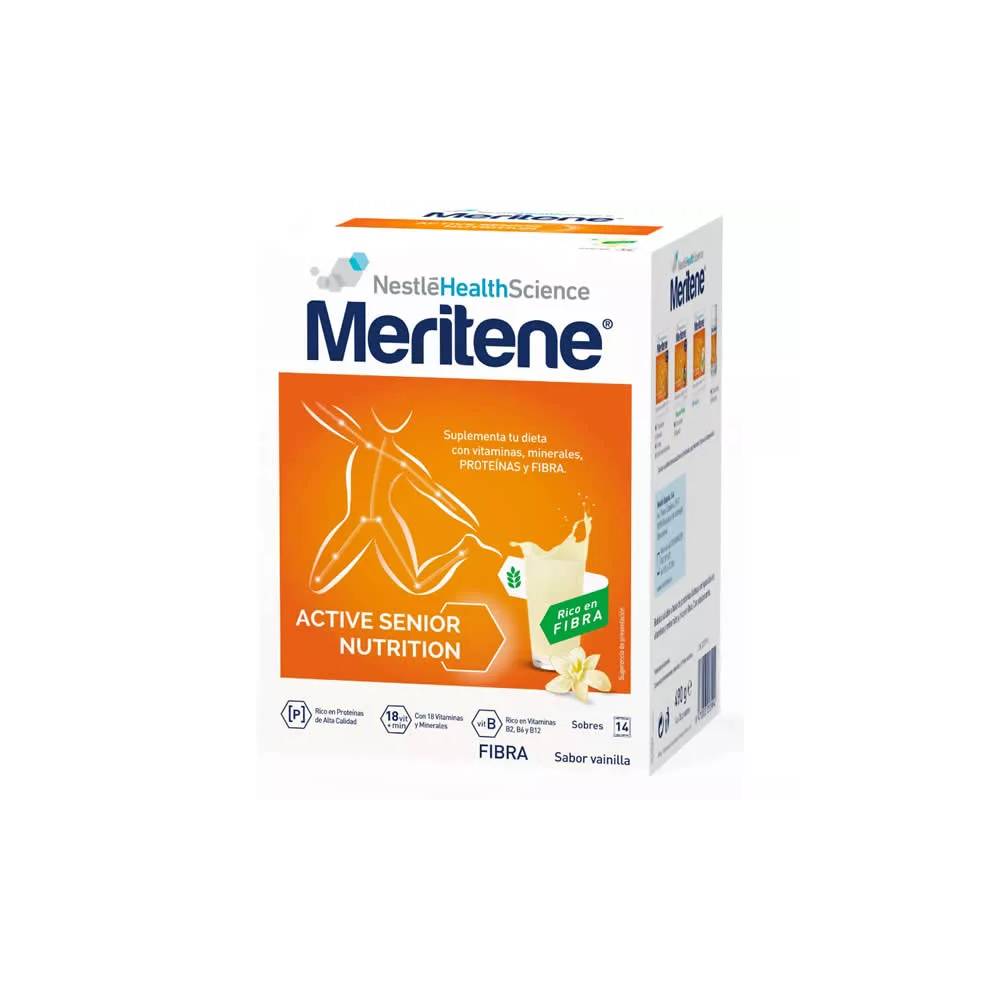 "Meritene Active Senior Nutrition" Vanilės skonio skaidulų kokteilis 14 paketėlių