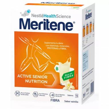 "Meritene Active Senior Nutrition" Vanilės skonio skaidulų kokteilis 14 paketėlių