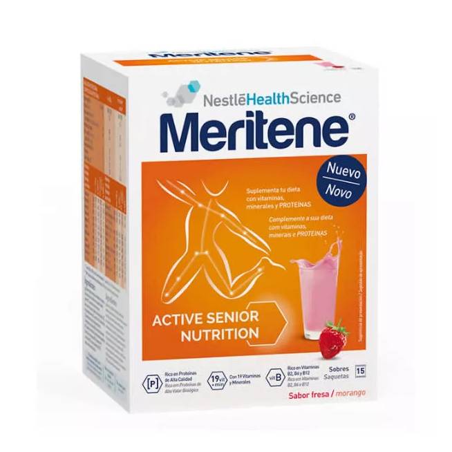 Meritene Active Senior Nutrition Batido Sabor Fresa 15 Sobres