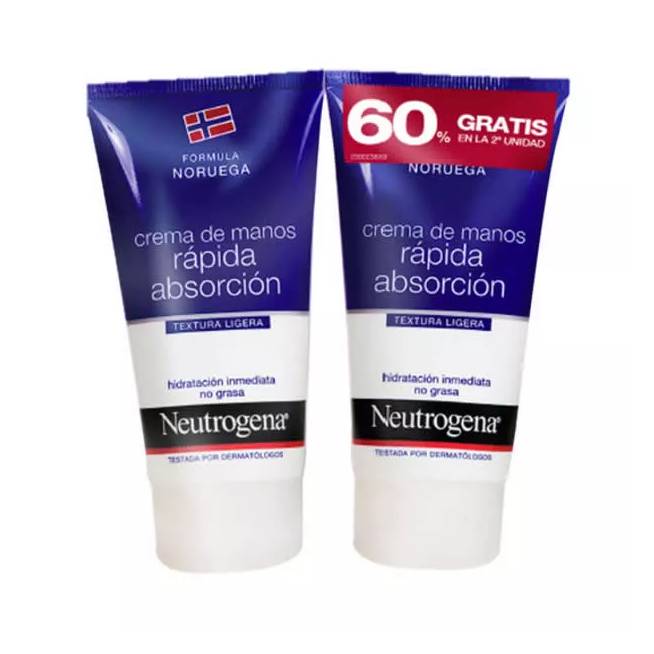 "Neutrogena Formula Fast Absorbing Hand 2x75ml