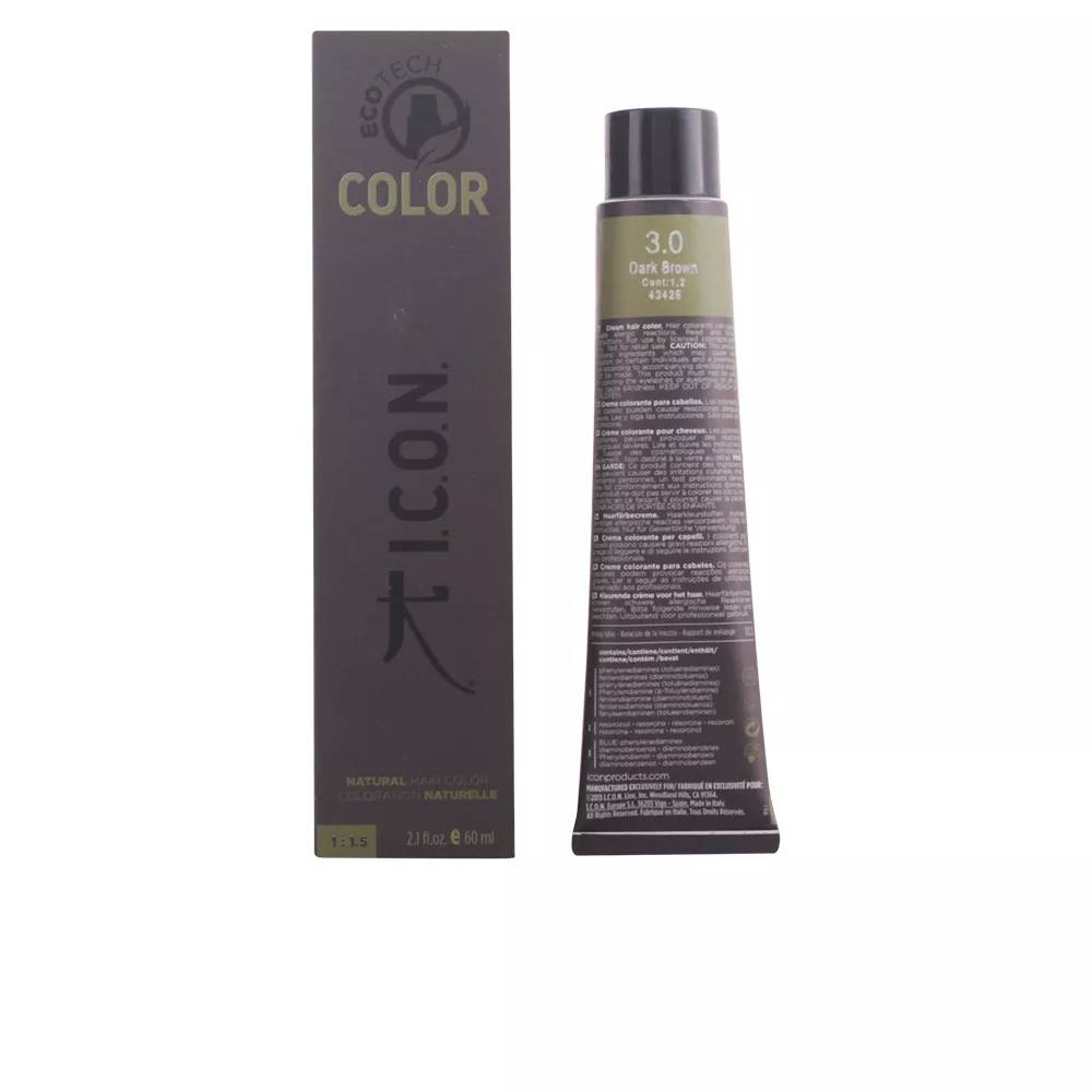 Icon Ecotech Color Natūralūs plaukų dažai 4 Vidutiniškai rudi 60ml