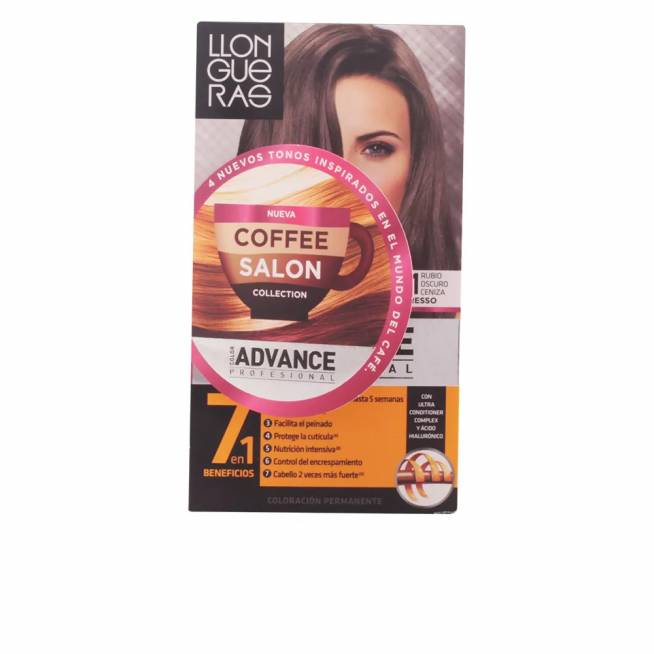 Llongueras Color Advance Coffee Salon Collection plaukų dažai 6.1 Tamsiai pelenų blondinė