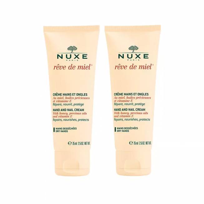 "Nuxe Rêve De Miel" rankų ir nagų kremas 2x50ml