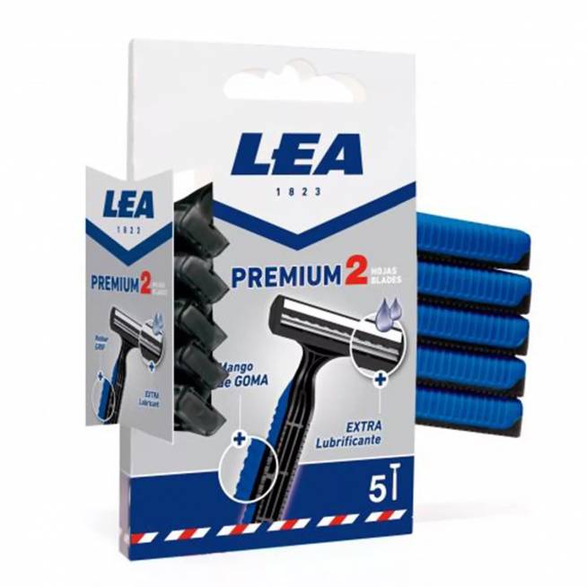 "Lea Premium" 2 ašmenys Vienkartiniai ašmenys 5 vienetai