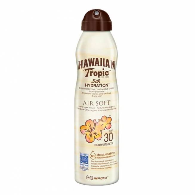 Hawaiian Tropic Šilko drėkinimas "Air Soft" apsauginė migla nuo saulės Spf30 177ml