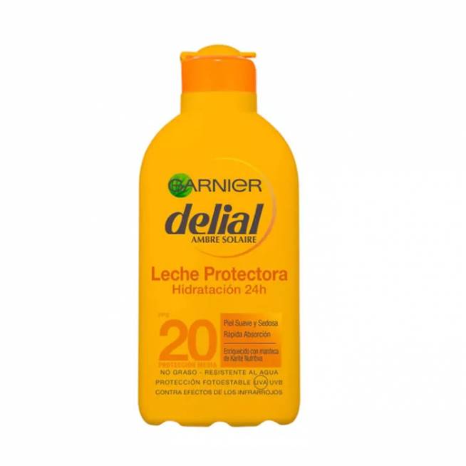 "Delial" drėkinamasis apsauginis pienelis 24h Spf20 200ml