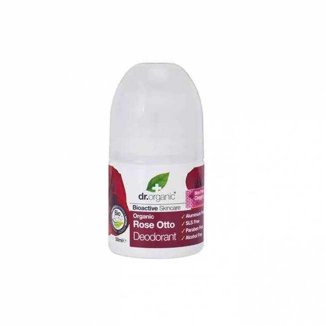 Dr. Organic Rose Otto dezodorantas Roll On 50ml 