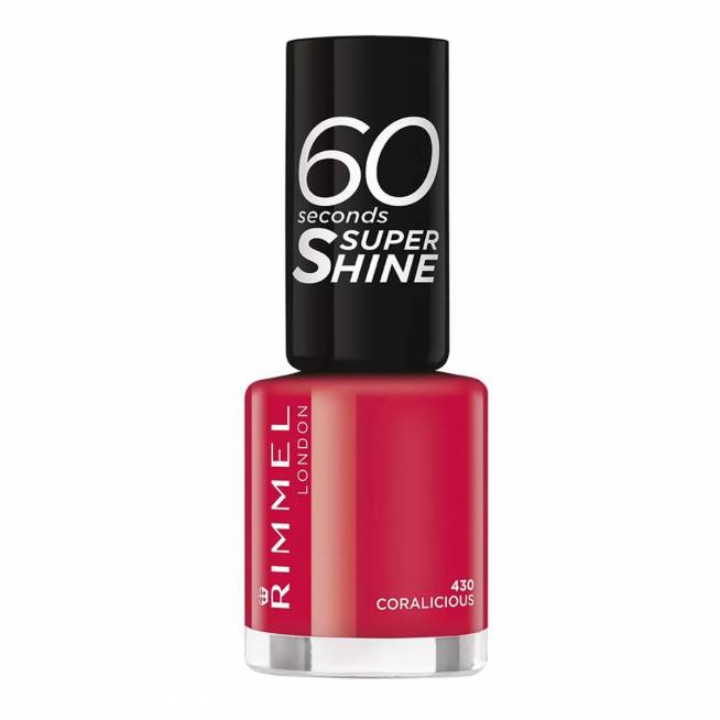 "Rimmel London 60 Seconds Super Shine" nagų lakas 430 Coralicious