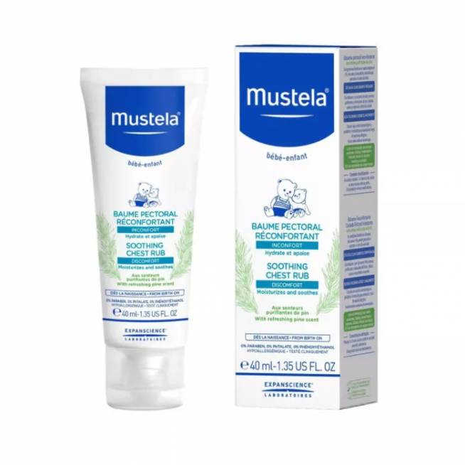 "Mustela" raminamasis krūtinės įmasažavimas 40ml