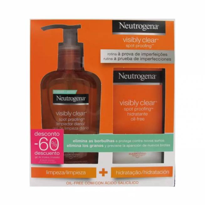 "Neutrogena Visibly Clear Daily Wash" 200 ml rinkinys 2 vnt 