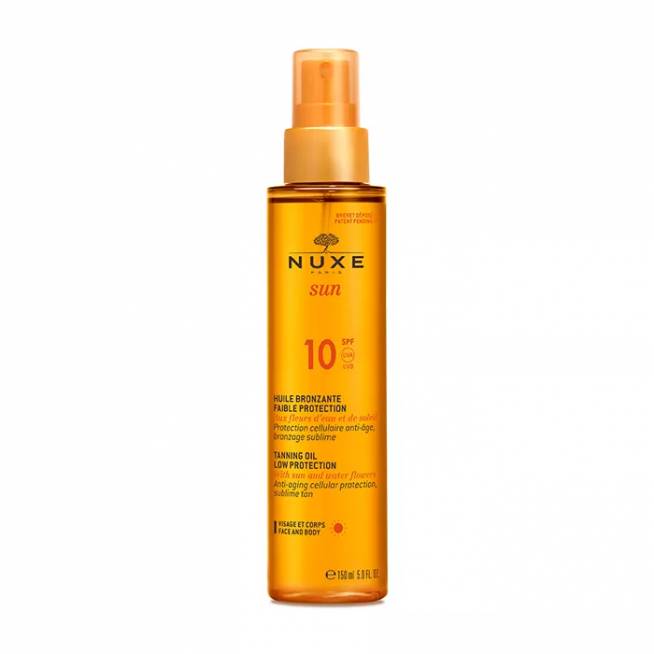 "Nuxe" saulės įdegio aliejus veidui ir kūnui Spf10 150ml