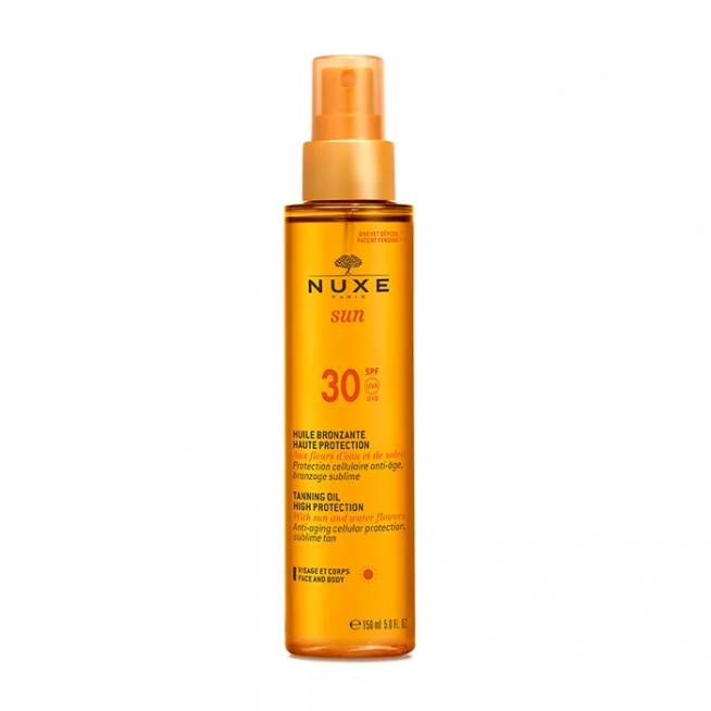 "Nuxe" saulės įdegio aliejus veidui ir kūnui Spf30 150ml