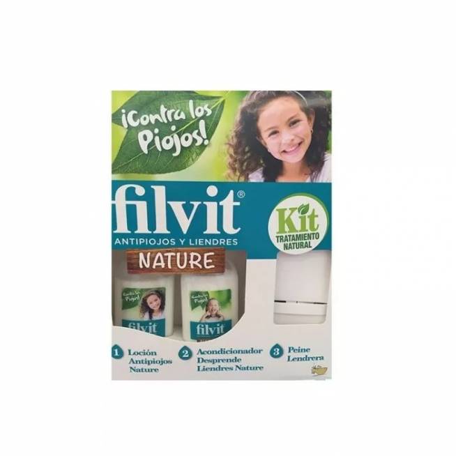 "Filvit Nature" losjonas nuo utėlių 125 ml, 2 dalių rinkinys 