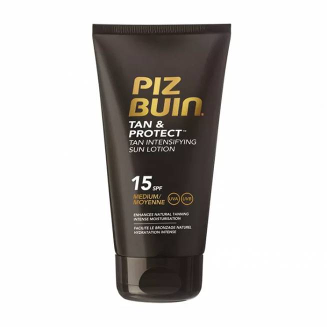 "Piz Buin Tan And Protect" įdegį sustiprinantis losjonas nuo saulės Spf15 150ml