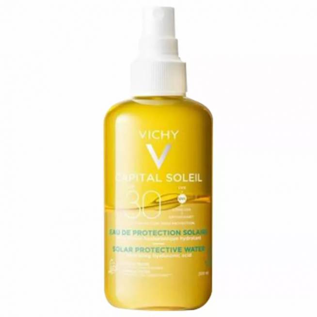 "Vichy Capital Soleil" saulės apsauginis vanduo, drėkinamasis purškiklis Spf30 200ml