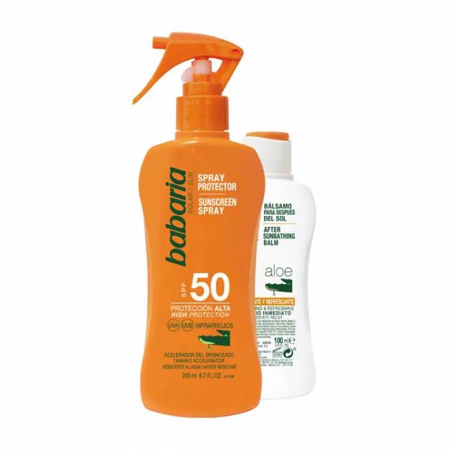 "Babaria" apsauginis purškiklis nuo saulės Spf50 200ml rinkinys 2 vnt