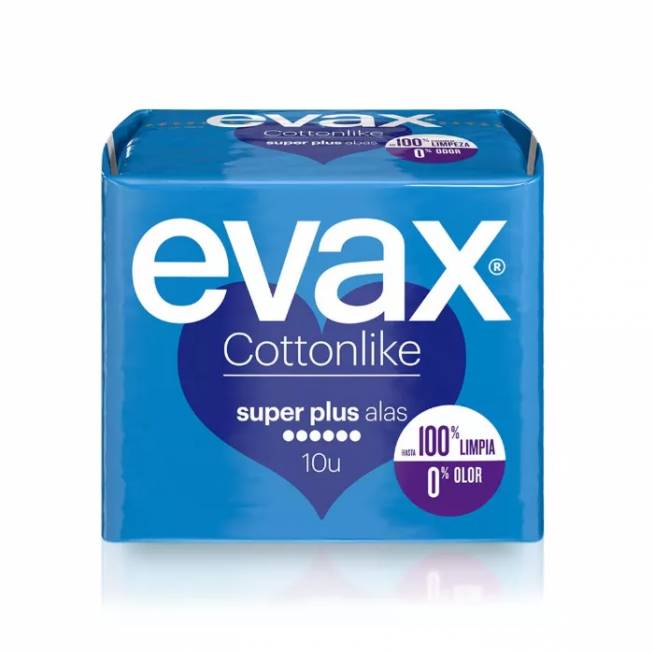 "Evax Cottonlike Súper Plus" su sparnais 10 vienetų 