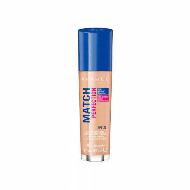 Rimmel London Match Perfection Foundation Spf20 103 True Ivory 30ml