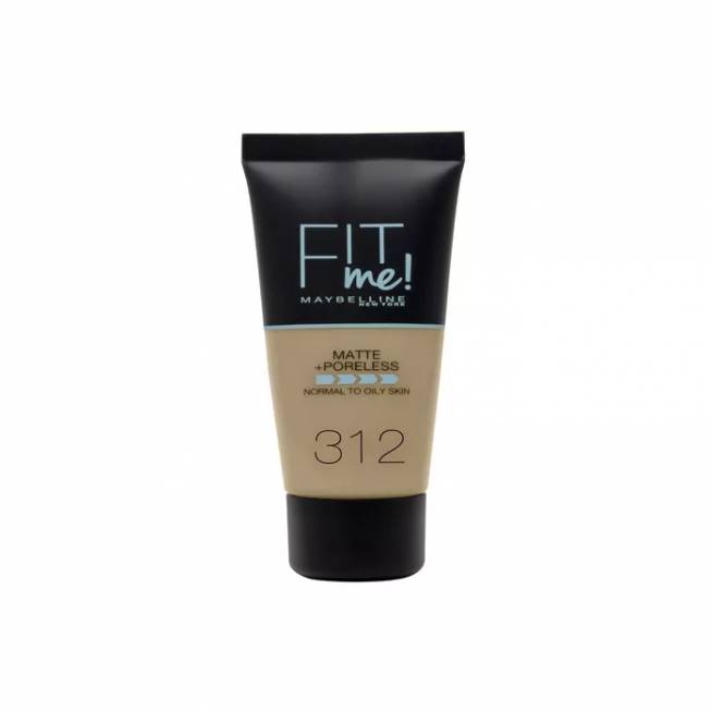 "Maybelline Fit Me Matte + Poreless Foundation 312 Golden" 30ml