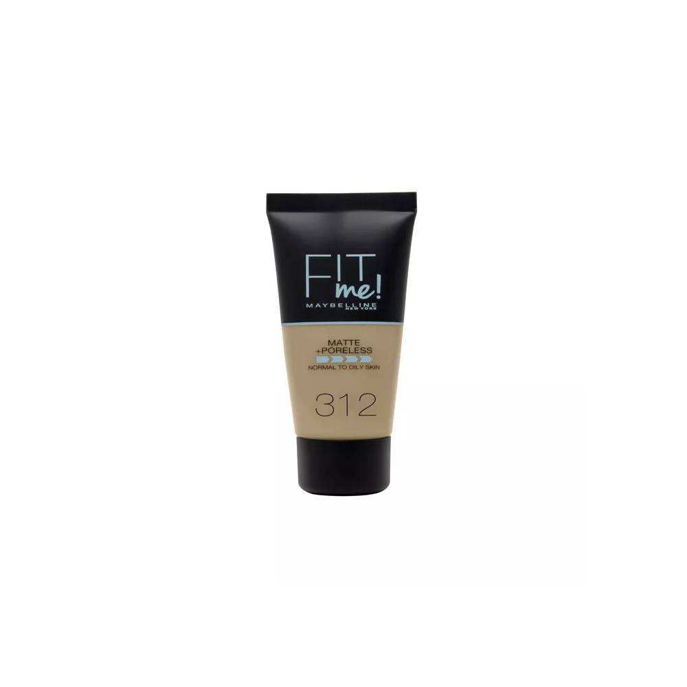 "Maybelline Fit Me Matte + Poreless Foundation 312 Golden" 30ml