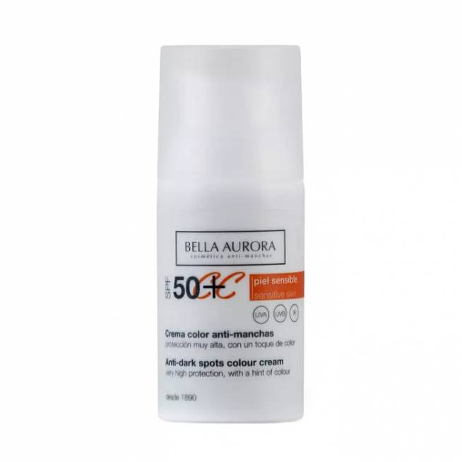 "Bella Aurora" spalvotas kremas nuo tamsių dėmių Spf50+ 30ml