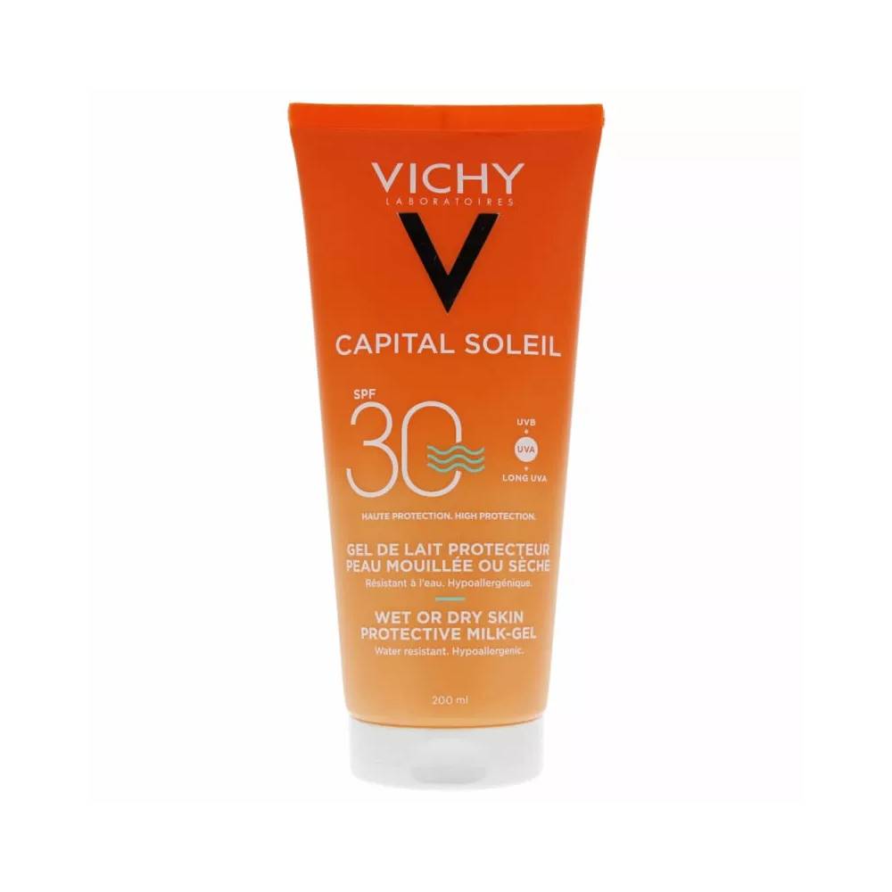 "Vichy Ideal Soleil" pienelis-gelis drėgnai odai Spf30 200ml