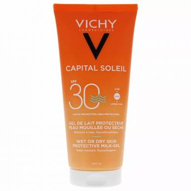 "Vichy Ideal Soleil" pienelis-gelis drėgnai odai Spf30 200ml