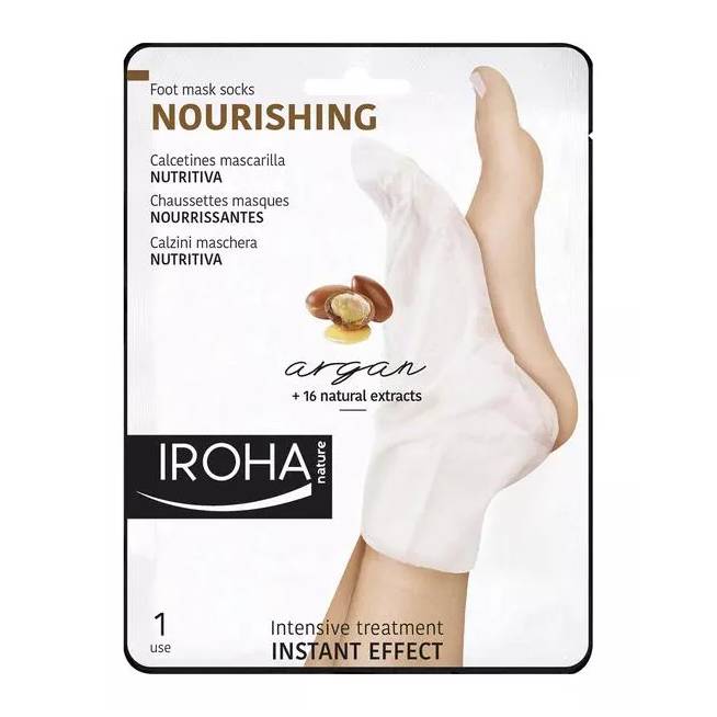 "Iroha Nature Argan y Macadamia Nourishing Socks" maitinamosios kojinės 1 U