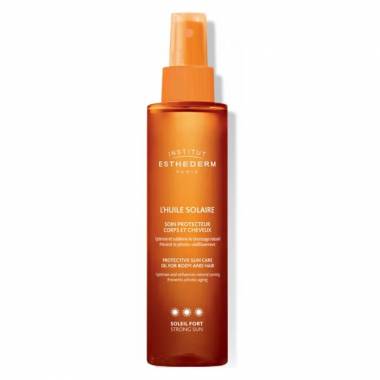 "Institut Esthederm" saulės priežiūros aliejus kūnui ir plaukams "Strong Sun" 150ml