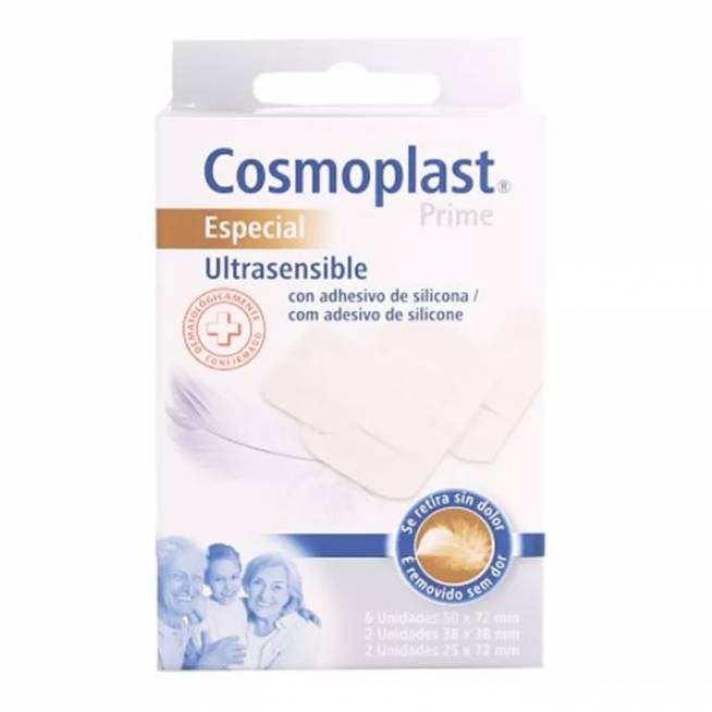 Cosmoplast Ultrasensible Band-Aids be skausmo 10 vienetų