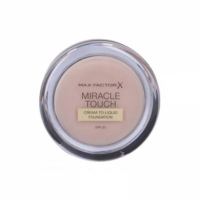 "Max Factor Miracle Touch" kreminis arba skystas makiažo pagrindas Spf30 075 Golden