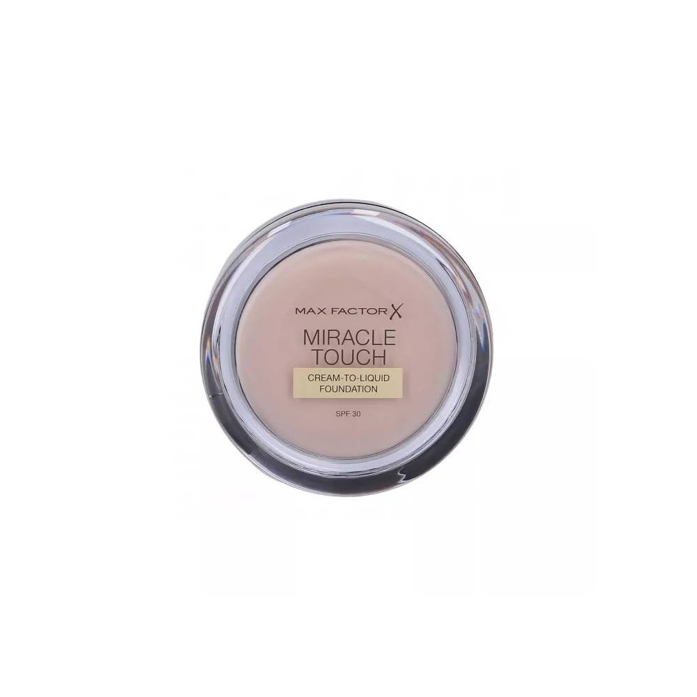 "Max Factor Miracle Touch" kreminis arba skystas makiažo pagrindas Spf30 075 Golden