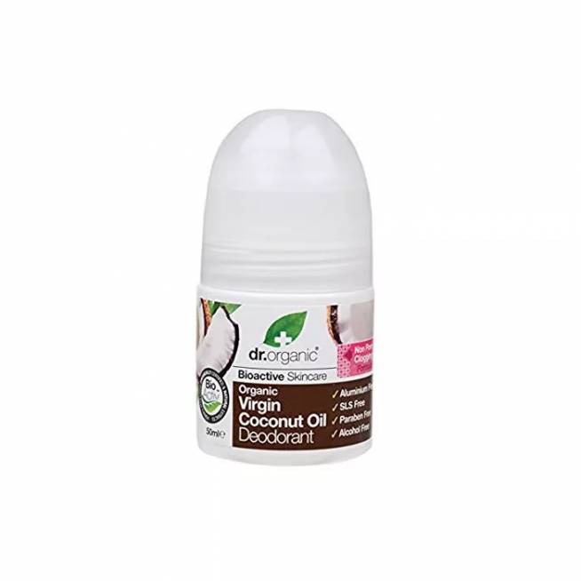 "Dr Organic Virgin Coconut Oil" dezodorantas Roll On 50ml