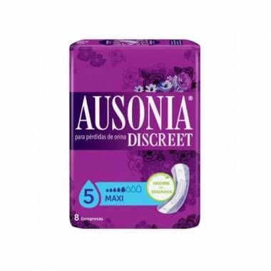 "Ausonia Discreet" higieniniai rankšluosčiai "Maxi Urinary Incontinence" 8 vienetai