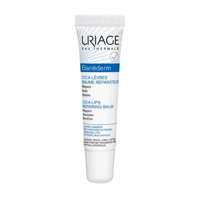 "Uriage Bariéderm Cica Lips Repairing Balm" atkuriamasis balzamas 15ml